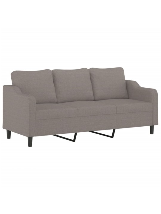 4dílná sedací souprava s poduškami taupe textil