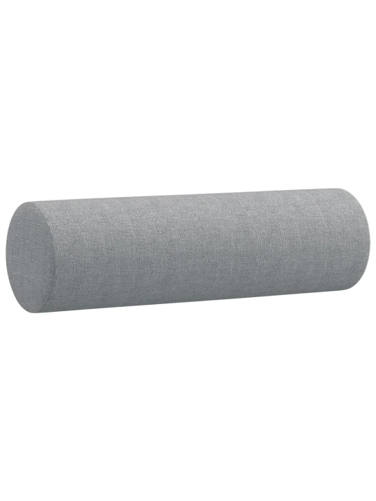 3dílná sedací souprava s polštáři světle šedá textil