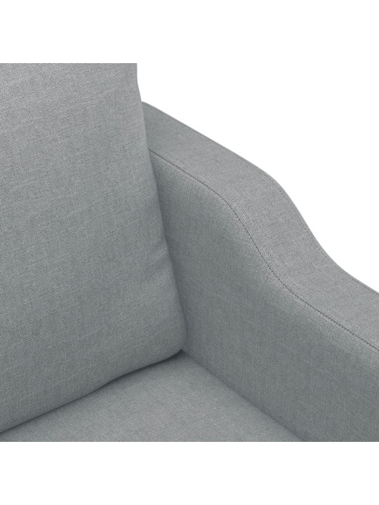 4dílná sedací souprava s polštáři světle šedá textil