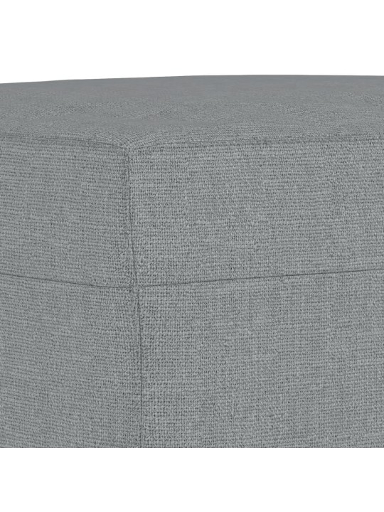 4dílná sedací souprava s polštáři světle šedá textil