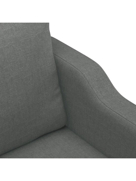 4dílná sedací souprava s polštáři tmavě šedá textil