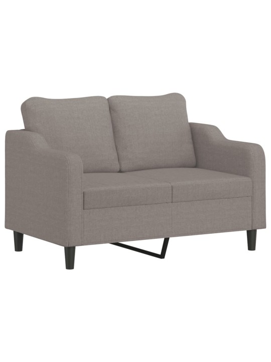 4dílná sedací souprava s polštáři taupe textil