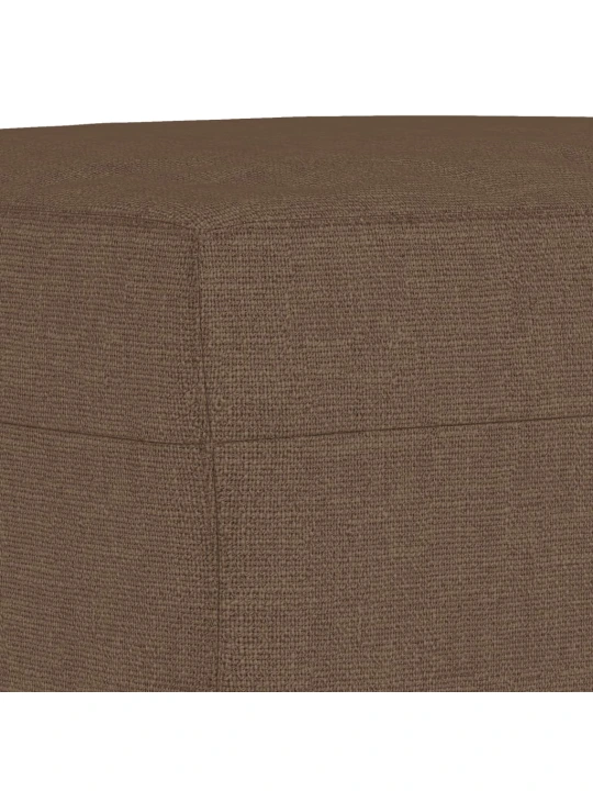 3dílná sedací souprava s poduškami hnědá textil