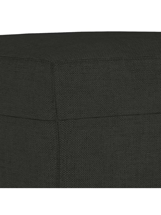 3dílná sedací souprava s poduškami černá textil