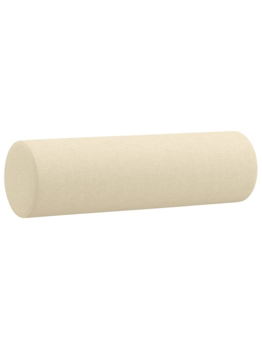 2dílná sedací souprava s polštáři krémová textil