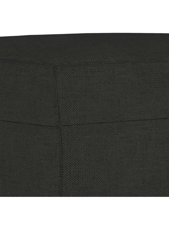 3dílná sedací souprava s poduškami černá textil