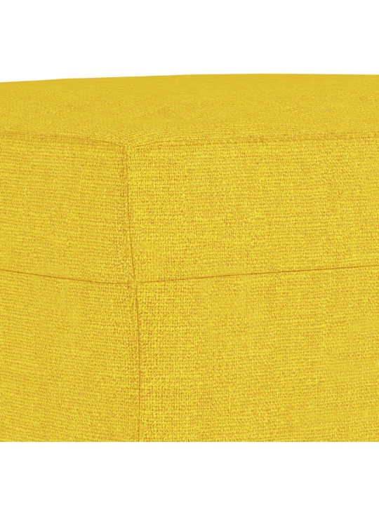 3dílná sedací souprava s poduškami světle žlutá textil