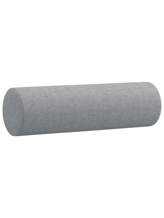 2dílná sedací souprava s polštáři světle šedá textil