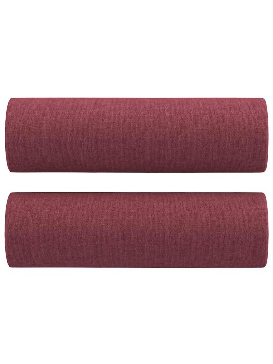 2dílná sedací souprava s polštáři vínová textil