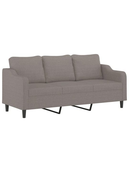 2dílná sedací souprava s polštáři taupe textil