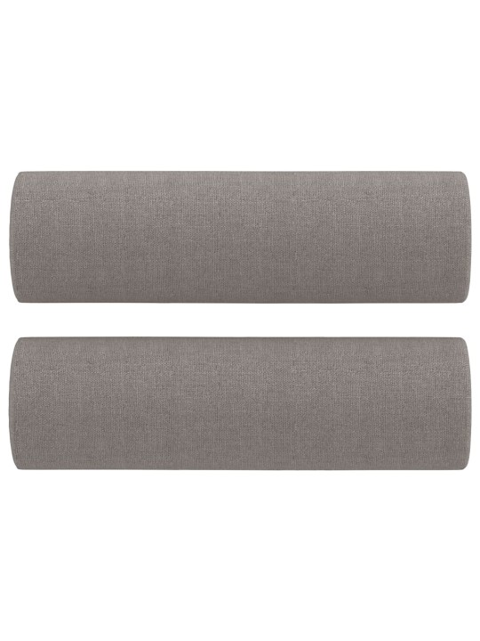 2dílná sedací souprava s polštáři taupe textil