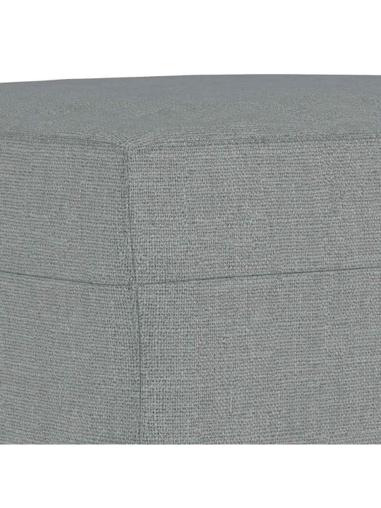 3dílná sedací souprava s polštáři světle šedá textil