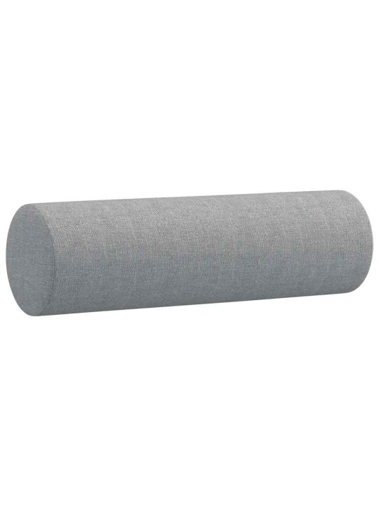 3dílná sedací souprava s polštáři světle šedá textil