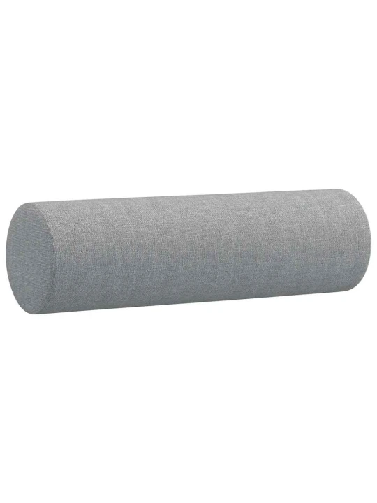 3dílná sedací souprava s polštáři světle šedá textil