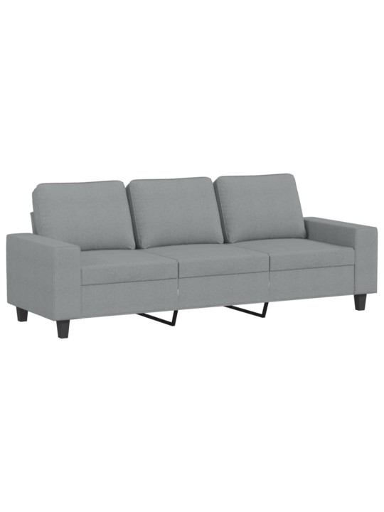 3dílná sedací souprava světle šedá textil