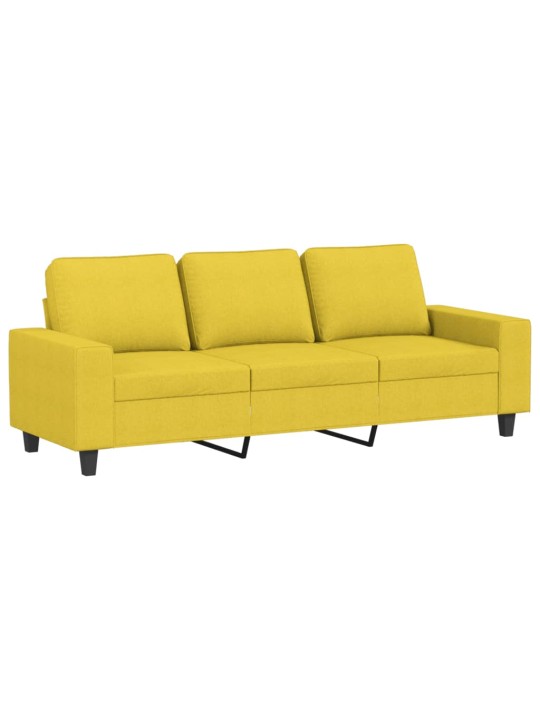 3dílná sedací souprava světle žlutá textil