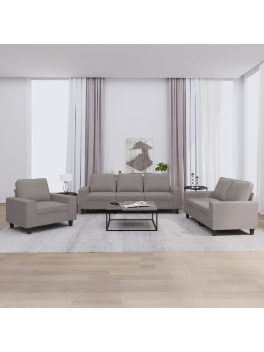 3dílná sedací souprava taupe textil