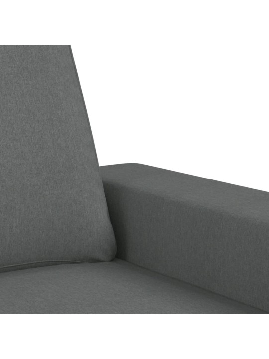 4dílná sedací souprava tmavě šedá textil