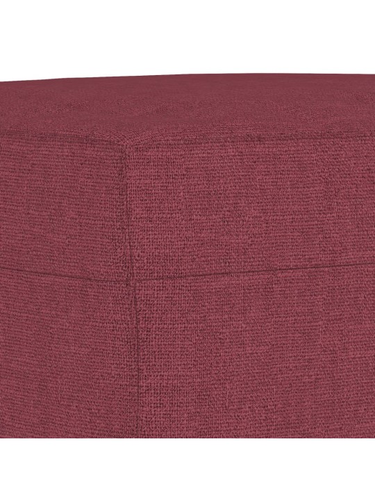 4dílná sedací souprava vínová textil