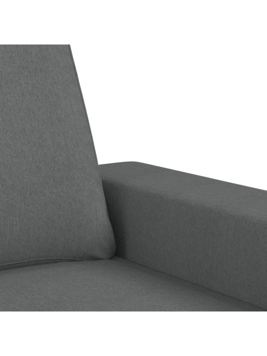 2dílná sedací souprava tmavě šedá textil