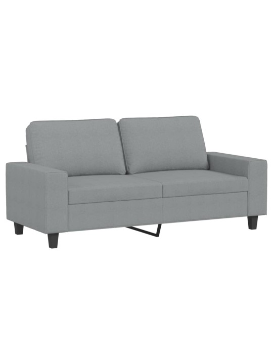 3dílná sedací souprava světle šedá textil