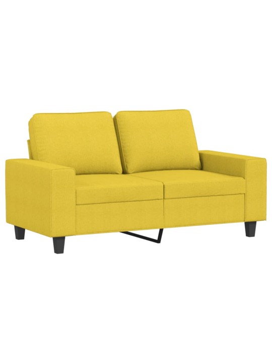 2dílná sedací souprava světle žlutá textil