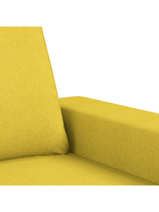 2dílná sedací souprava světle žlutá textil