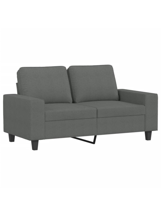 3dílná sedací souprava tmavě šedá textil