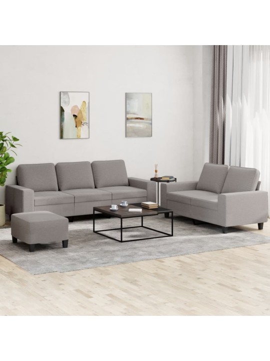 3dílná sedací souprava taupe textil