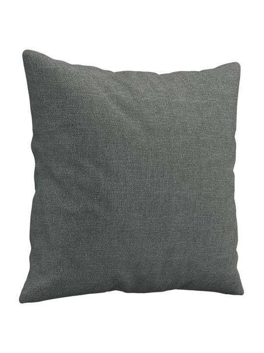 3dílná sedací souprava s polštáři tmavě šedá textil