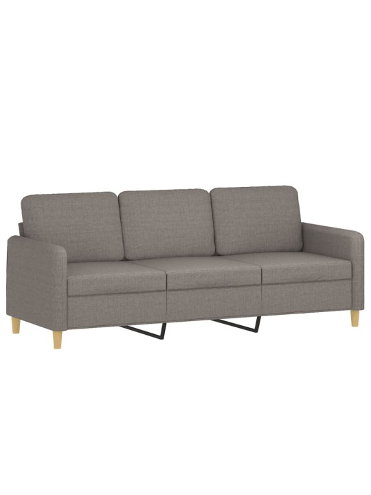 3dílná sedací souprava s polštáři taupe textil