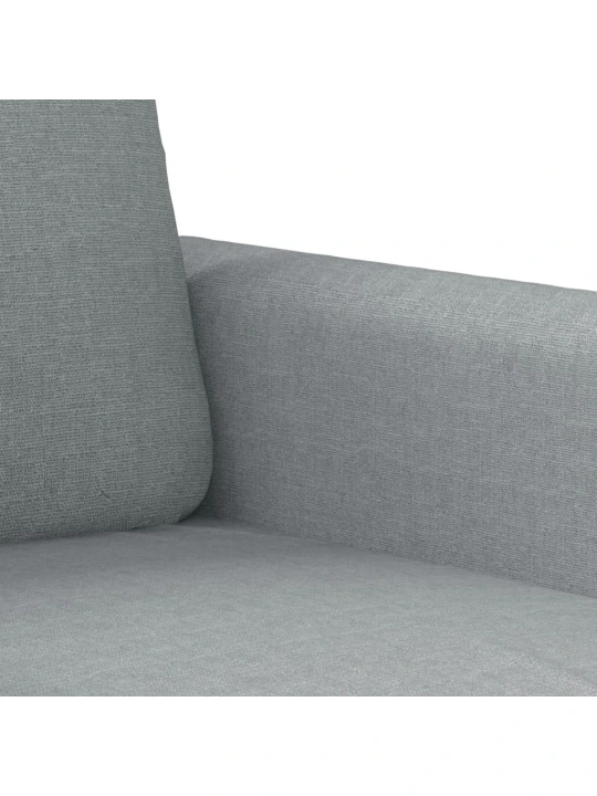 4dílná sedací souprava s polštáři světle šedá textil