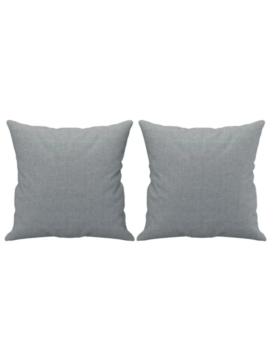4dílná sedací souprava s polštáři světle šedá textil