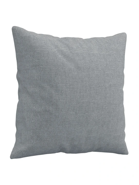 4dílná sedací souprava s polštáři světle šedá textil