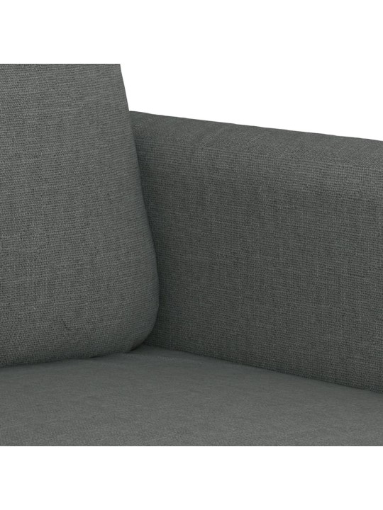 4dílná sedací souprava s polštáři tmavě šedá textil