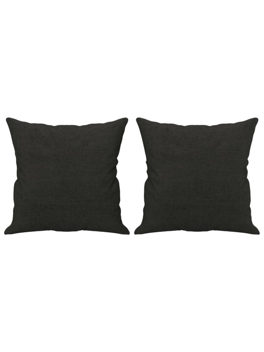 4dílná sedací souprava s polštáři černá textil