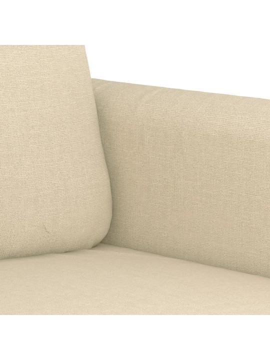 2dílná sedací souprava s poduškami krémová textil