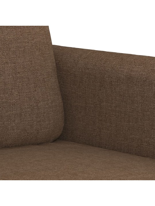 2dílná sedací souprava s poduškami hnědá textil