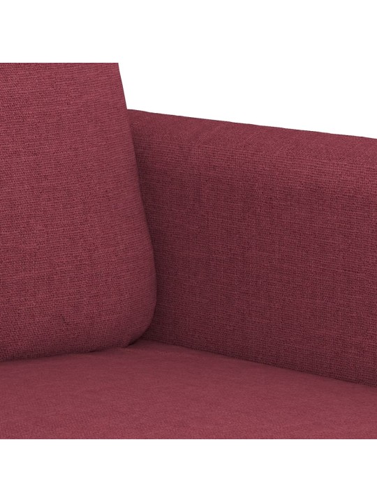 2dílná sedací souprava s poduškami vínová textil