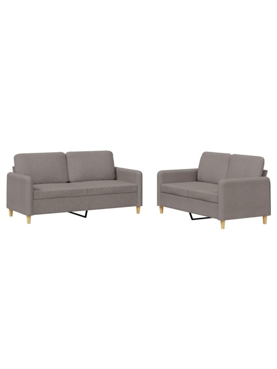 2dílná sedací souprava s poduškami taupe textil