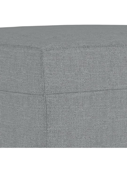 3dílná sedací souprava s poduškami světle šedá textil