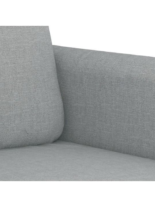2dílná sedací souprava s polštáři světle šedá textil