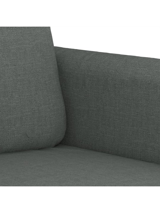 2dílná sedací souprava s polštáři tmavě šedá textil