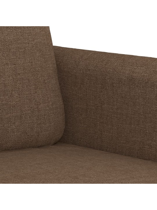2dílná sedací souprava s polštáři hnědá textil