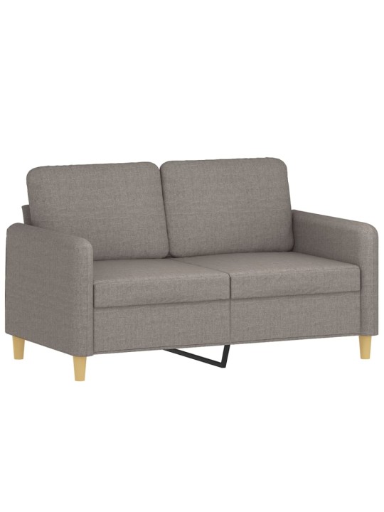2dílná sedací souprava s polštáři taupe textil