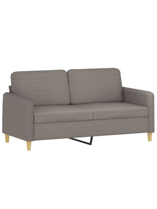 2dílná sedací souprava s polštáři taupe textil