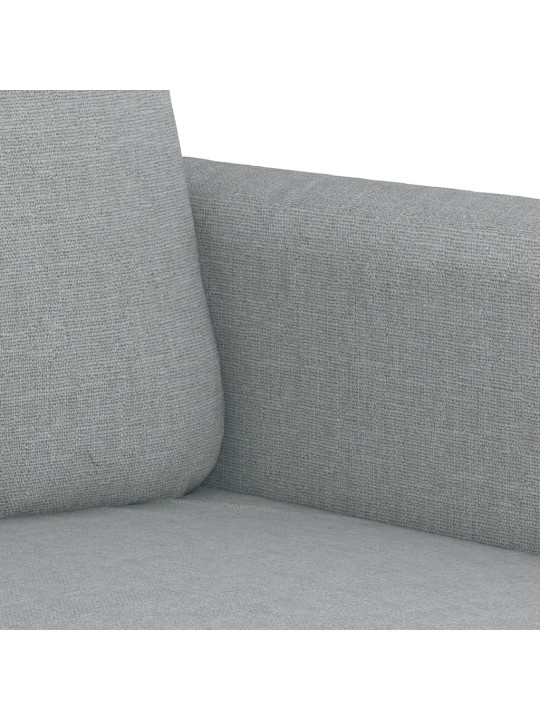 3dílná sedací souprava s polštáři světle šedá textil