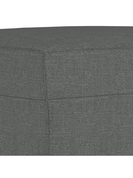 3dílná sedací souprava s polštáři tmavě šedá textil