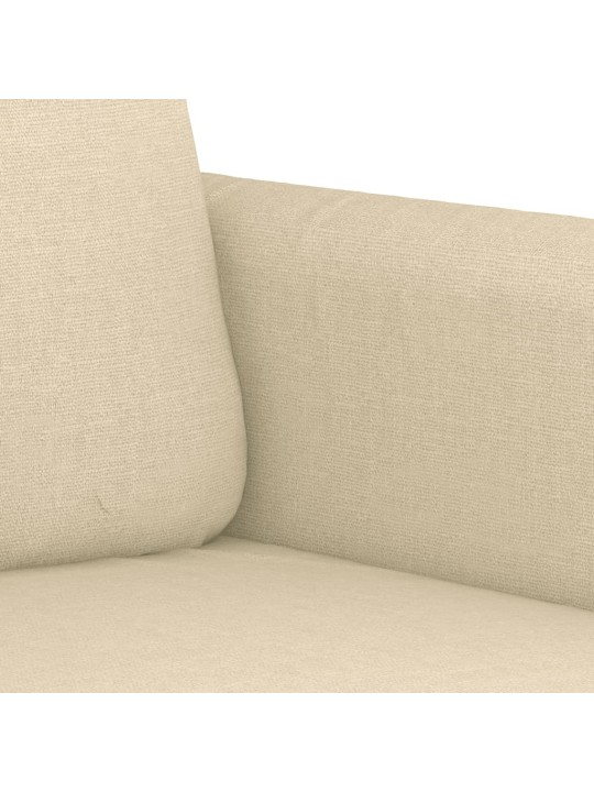 2dílná sedací souprava s poduškami krémová textil
