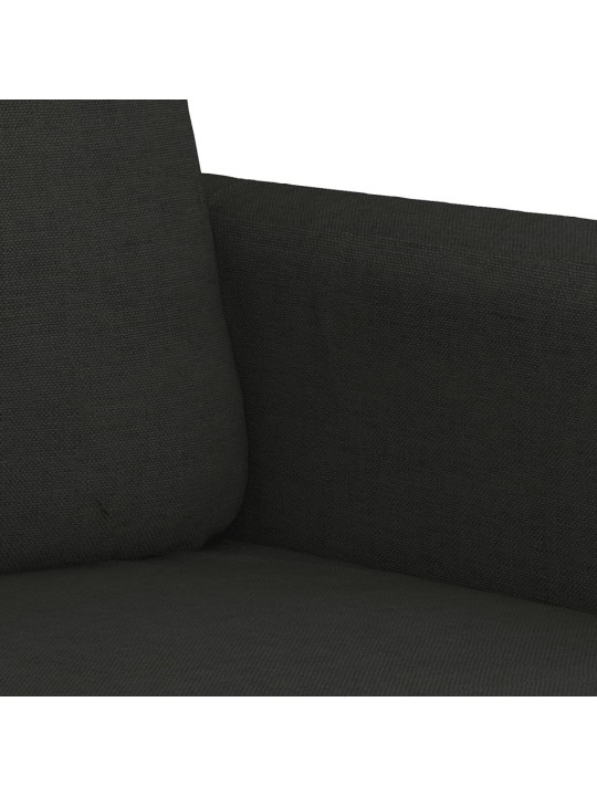 2dílná sedací souprava s poduškami černá textil